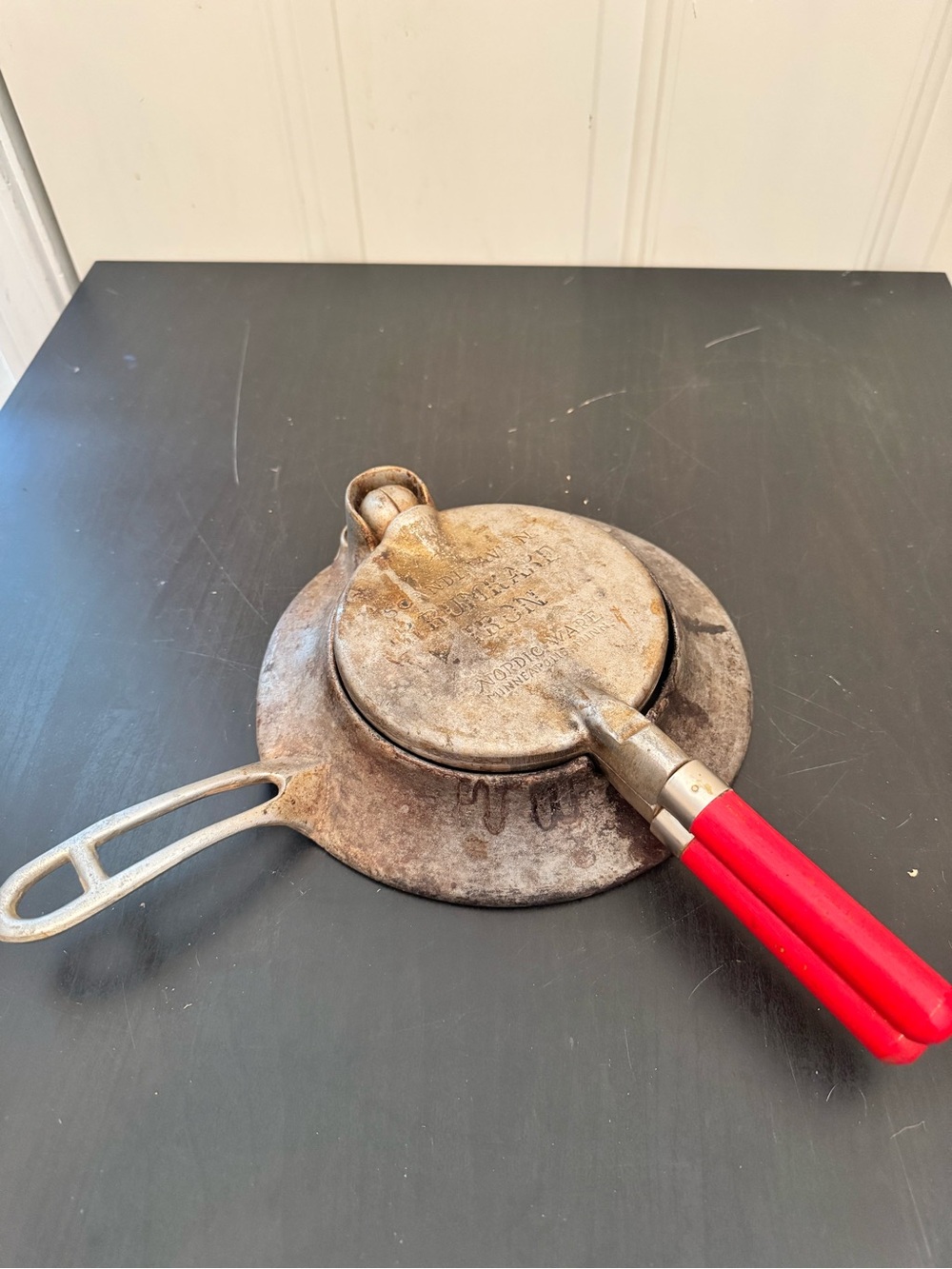 Scandinavian Krumkake Iron Nordic Ware Vintage Cast Aluminum With Base